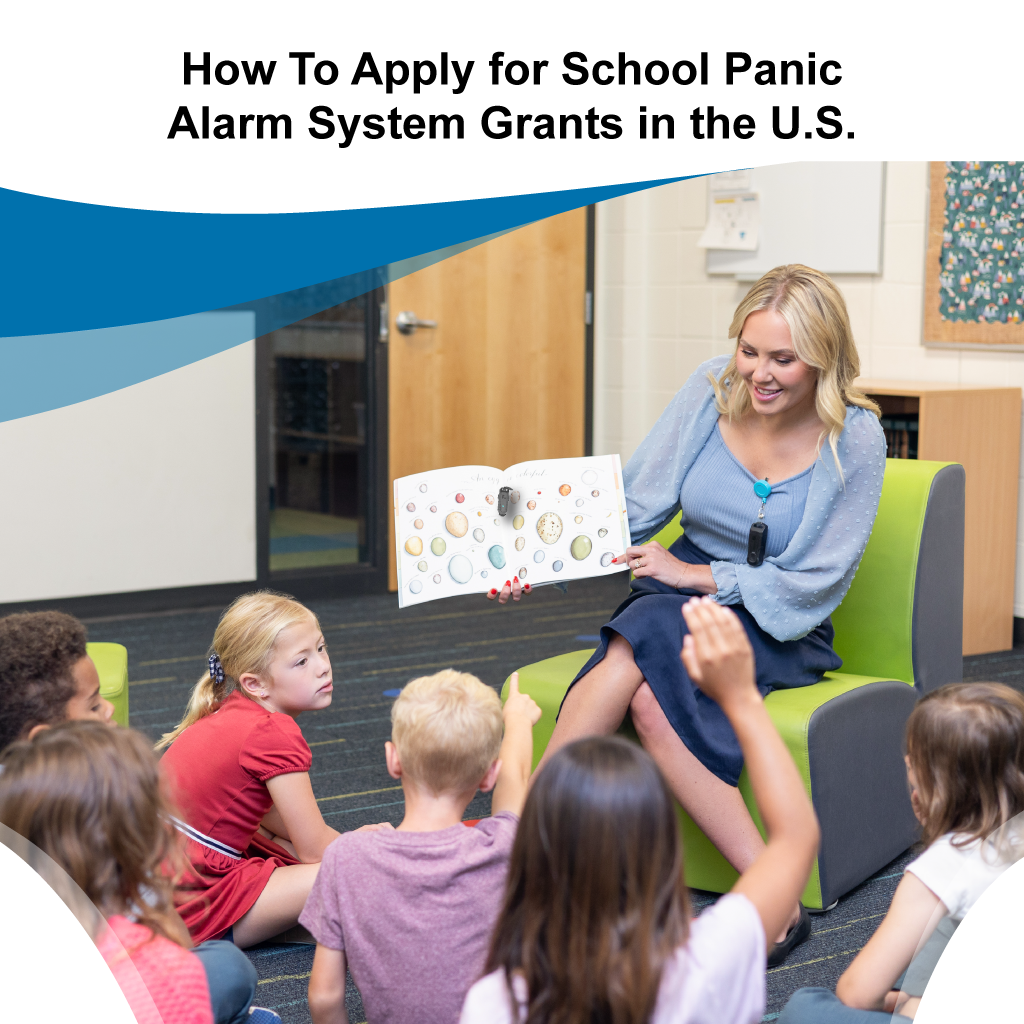 Teacher with silent panic alarm